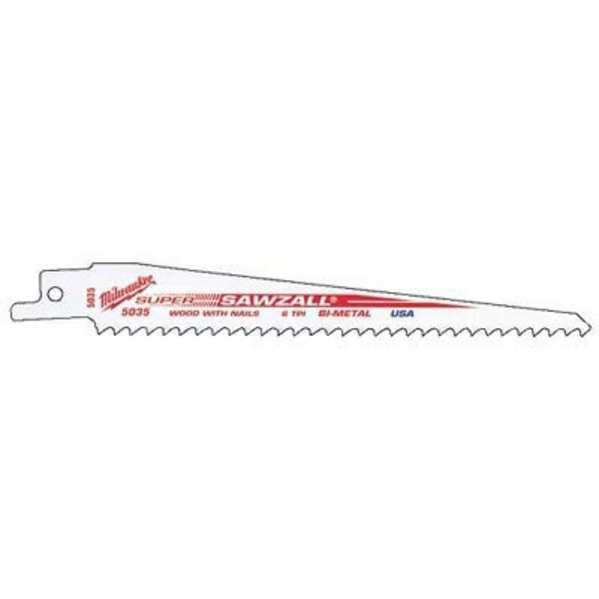 Milwaukee Sawzall Blade — 12in. Length, 6 TPI, Model# 48-00-5037
